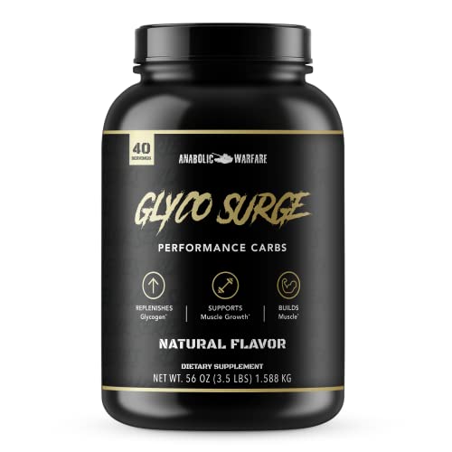Anabolic Warfare Glyco Surge Glycogen Supplement Performance Carbs to Help Lean Muscle Growth, Post Workout Recovery and Endurance* (Natural - 40 Servings)