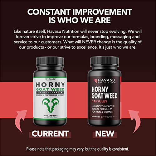 Horny Goat Weed Supplement for Him & Her | Formulated with Maca Root & L-Arginine for Natural Energy & Endurance