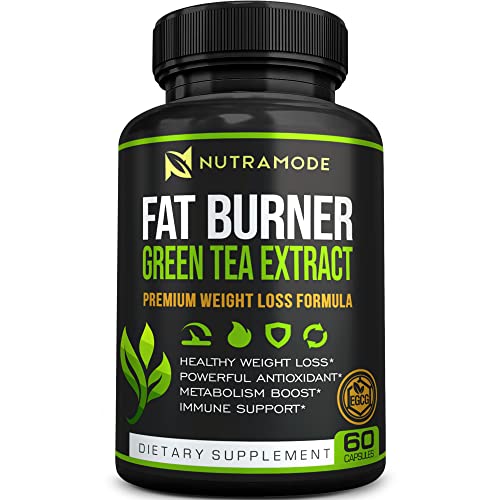 Premium Green Tea Extract Fat Burner Supplement EGCG-Natural Appetite Suppressant-Healthy Weight Loss Diet Pills That Work Fast for Women and Men-Detox Metabolism Booster to Burn Belly Fat Fast
