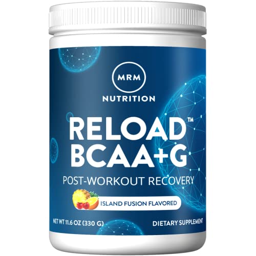 MRM Nutrition Reload BCAA+G Post-Workout Recovery| Island Fusion Flavored| 9.6g Amino Acids| with CarnoSyn®| Muscle Recovery| Keto Friendly| 26 Servings
