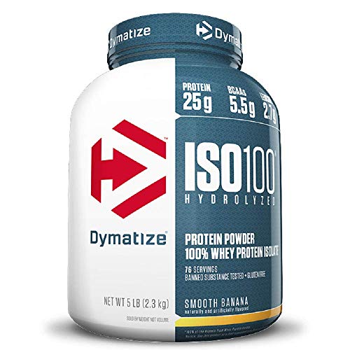 Dymatize ISO 100 Hydrolyzed Whey Protein Powder Isolate, Gourmet Vanilla, 5 Pound
