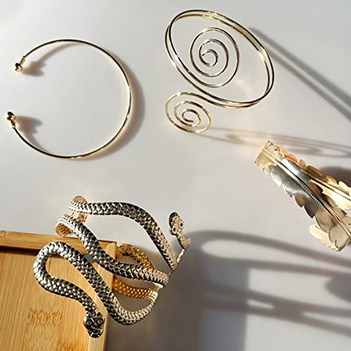 10-Piece Moroccan Arm Cuff Bracelet Set
