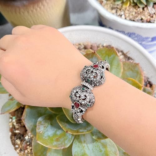 Vintage Moroccan Cuff Bracelet for Women - Antique Gold