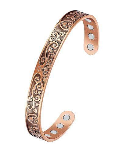 Jecanori Women's Copper Magnetic Healing Bracelets