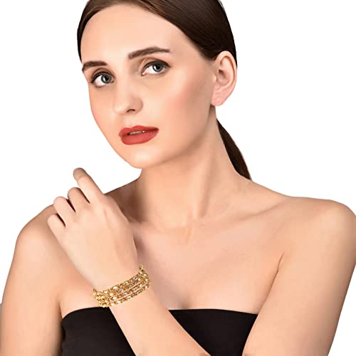 Artisan Kundan Filigree Bangles Set in Gold