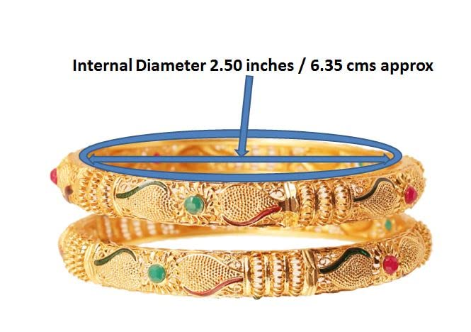 Moroccan Gold Tone Bangle Bracelets - Set of 4