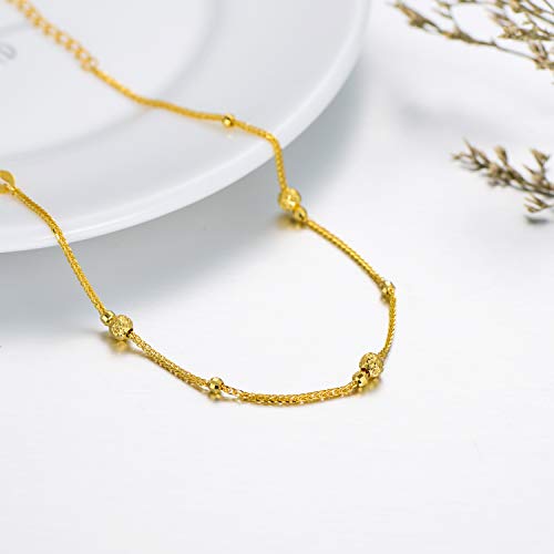 Dainty 18K Gold Adjustable Bracelet for Women