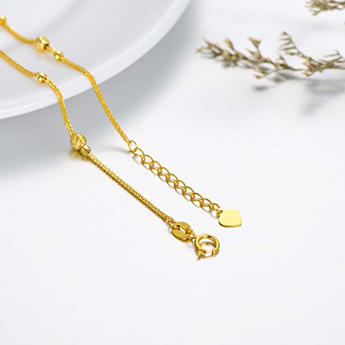 Dainty 18K Gold Adjustable Bracelet for Women