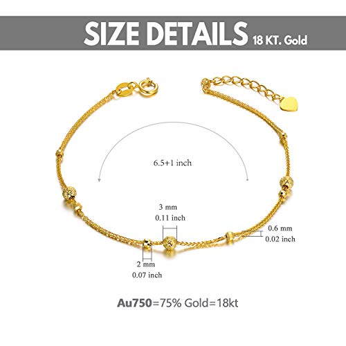 Dainty 18K Gold Adjustable Bracelet for Women