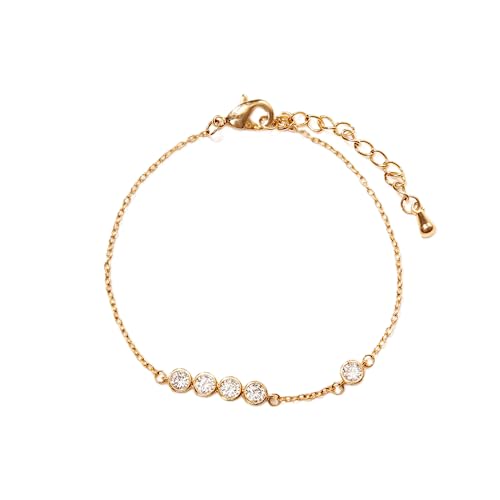 Elegant 18K Gold Moissanite Women's Bracelet