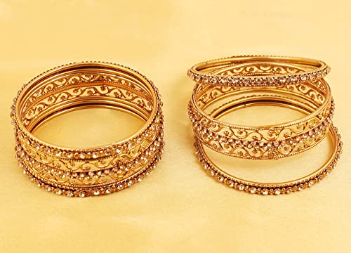 Exotic Gold Tone Filigree Bangle Bracelet Set