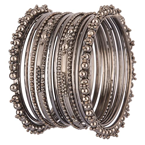 Antique Ethnic Boho Silver Tone Bracelet Set