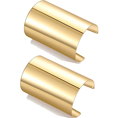 Gold Cuff Bangle Bracelets for Women - Set of 2