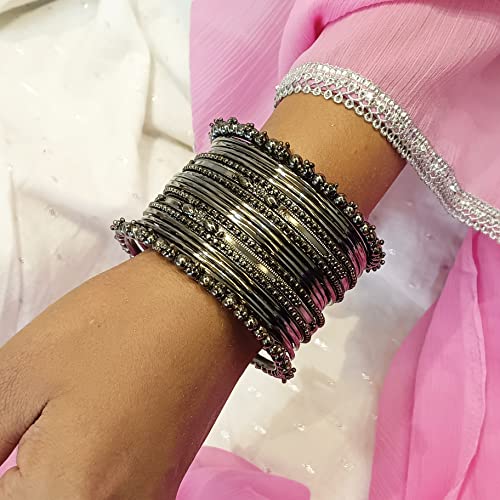 Antique Ethnic Boho Silver Tone Bracelet Set