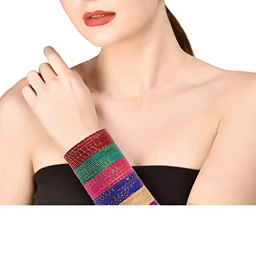 Colorful Bollywood Bangle Bracelet Set for Women