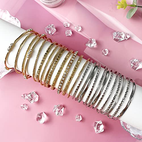 50Pcs Multi Textured Aztec Bangle Bracelet Set