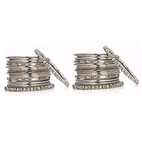 Boho Vintage Ethnic Silver Plated Bracelet Set