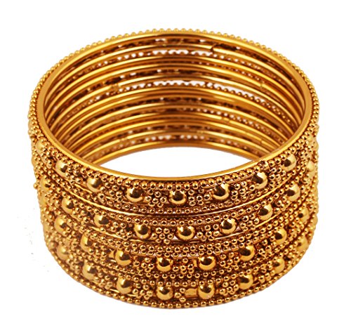 Bohemian Antique Gold Bangle Bracelet Set of 4