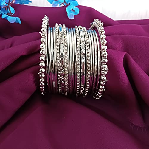 Boho Vintage Ethnic Silver Plated Bracelet Set