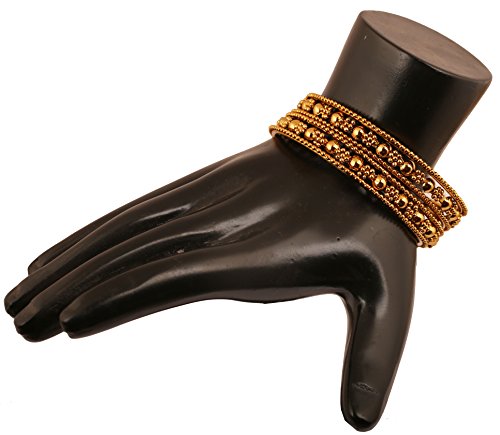 Bohemian Antique Gold Bangle Bracelet Set of 4