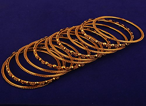 Bohemian Antique Gold Bangle Bracelet Set of 4