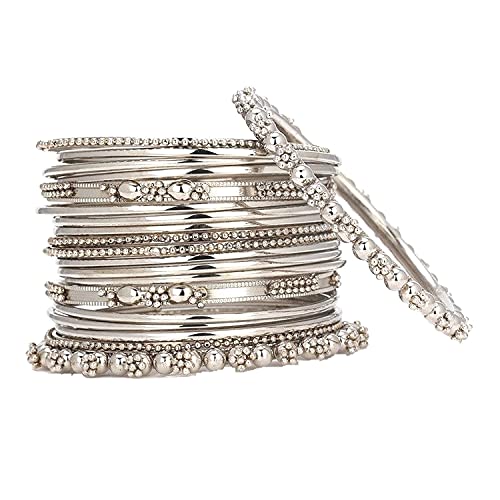 Boho Vintage Ethnic Silver Plated Bracelet Set