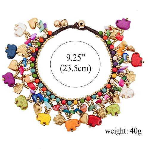 Handmade Bohemian Beaded Ankle Bracelet for Women