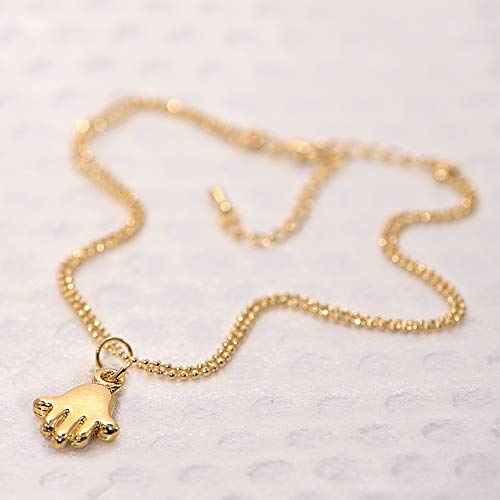 Hamsa Hand Gold Double Line Anklet Bracelet