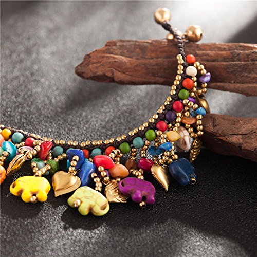 Handmade Bohemian Beaded Ankle Bracelet for Women