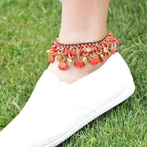 Handmade Bohemian Beaded Ankle Bracelet for Women