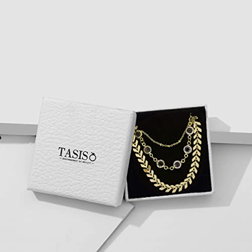 Gold Plated 3-Layer Fishbone Beaded Anklet