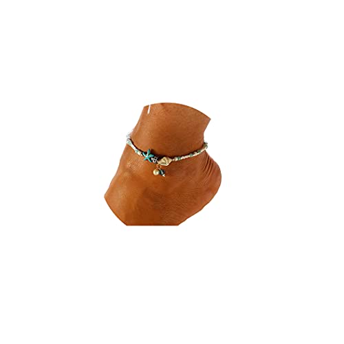 Boho Starfish Shell Ankle Bracelet for Women