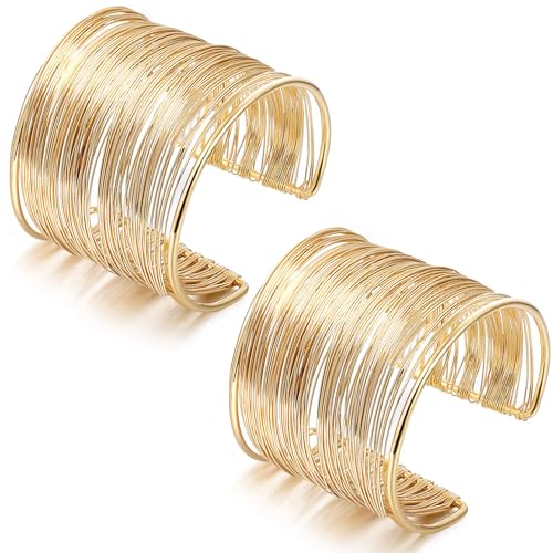 Elegant Adjustable Gold Cuff Bracelets for Women