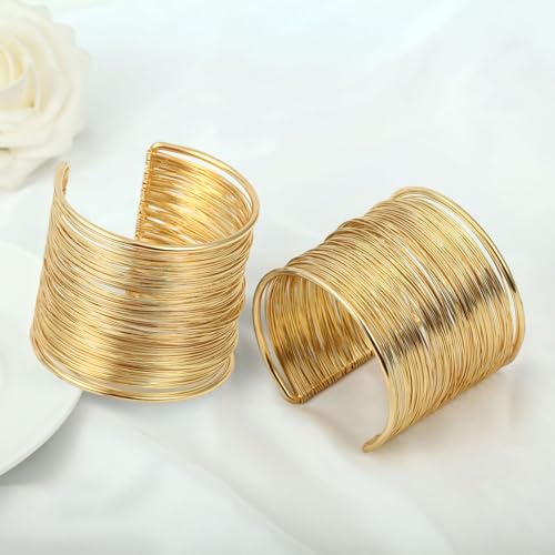 Elegant Adjustable Gold Cuff Bracelets for Women