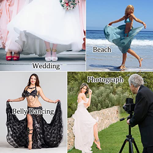 Boho Coin Anklet Bracelet with Tassel Charm