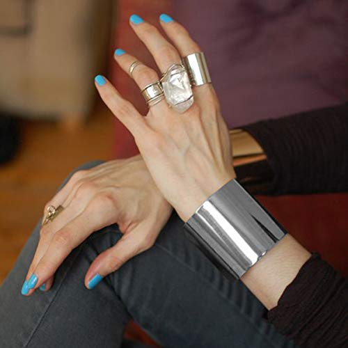 Moroccan Silver Open Cuff Wire Bracelet for Women