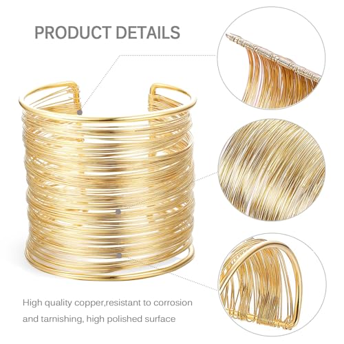 Elegant Adjustable Gold Cuff Bracelets for Women