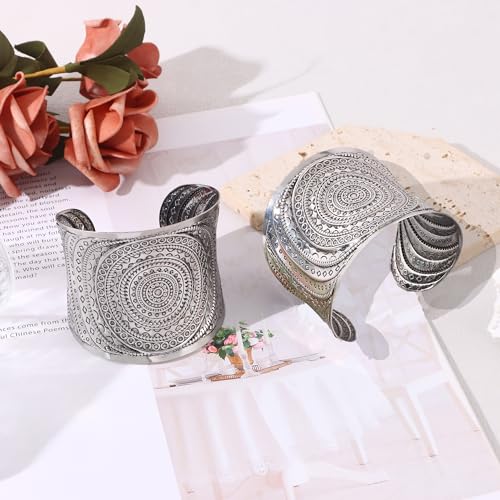 Vintage Chunky Cuff Bracelets for Women