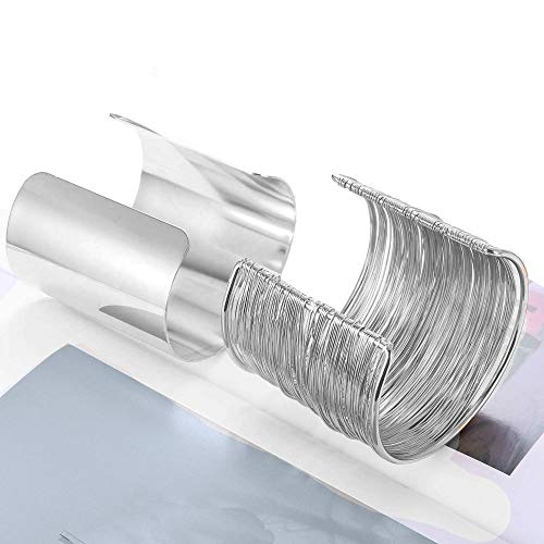 Moroccan Silver Open Cuff Wire Bracelet for Women