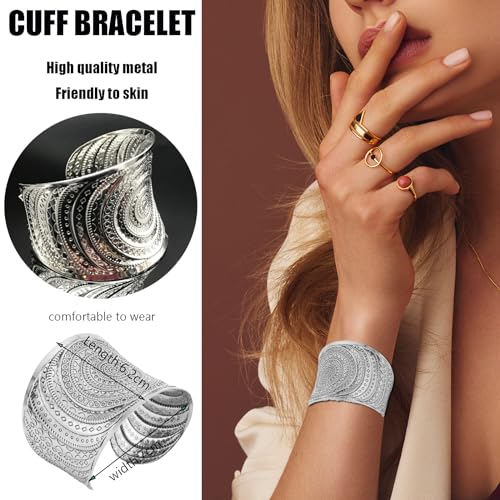 Vintage Chunky Cuff Bracelets for Women