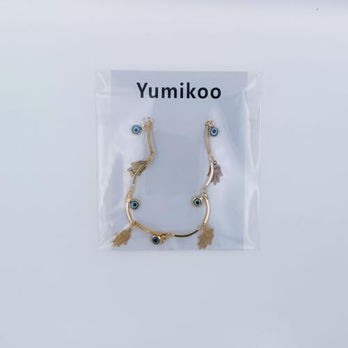 Hamsa Hand Anklet with Evil Eye Charm