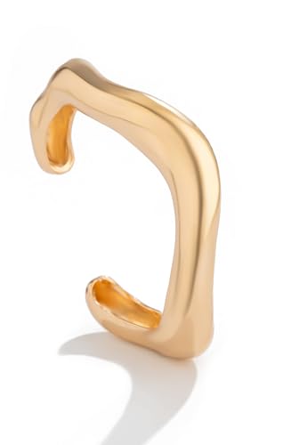 Irregular Minimalist Gold Chunky Cuff Bracelet