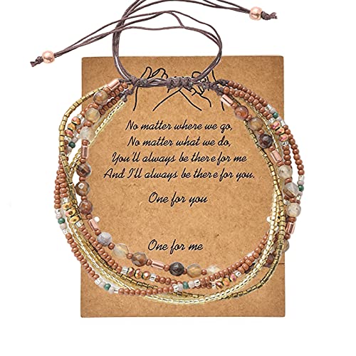 Boho Braided Beaded Ankle Bracelet for Women