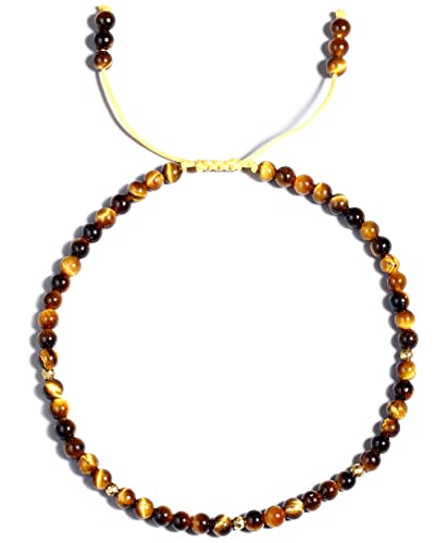 Tiger Eye Adjustable Anklet Bracelet for Women