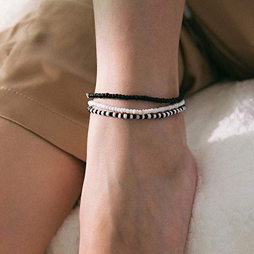 Boho Handmade Beaded Ankle Bracelet Set – 15 Pcs