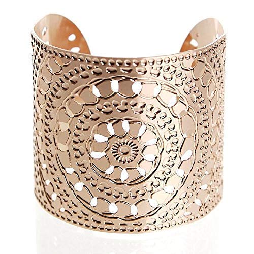 Elegant Rose Gold Moroccan Cuff Bracelet