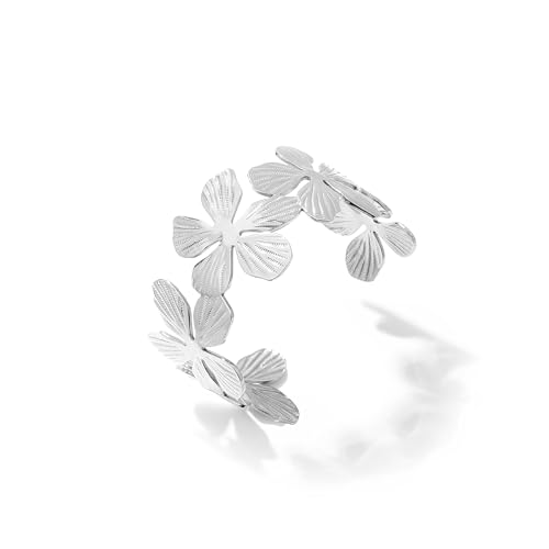 Trendy Silver Chunky Cuff Bracelet for Women