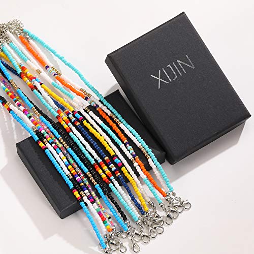 Boho Handmade Beaded Ankle Bracelet Set – 15 Pcs