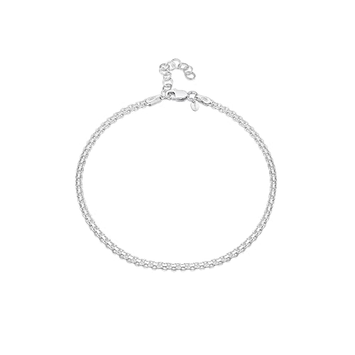 Adjustable 925 Sterling Silver Bismark Anklet Bracelet