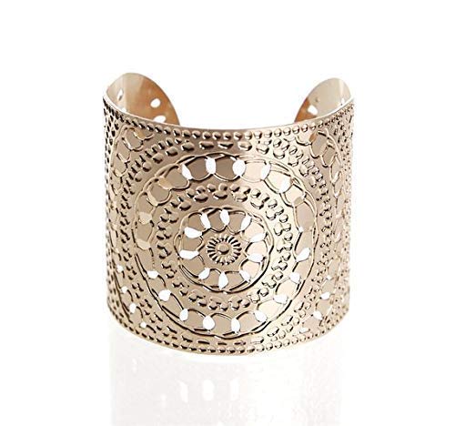 Elegant Rose Gold Moroccan Cuff Bracelet